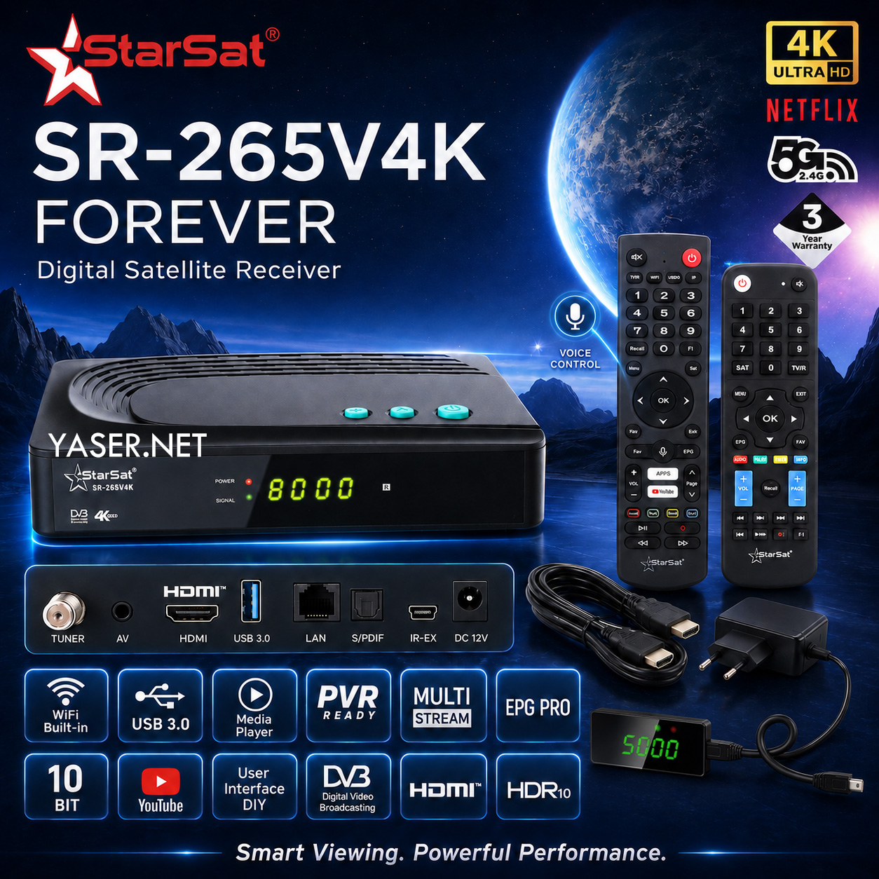StarSat SR - 265V4K 4K UHD Satellite Receiver - Image 3