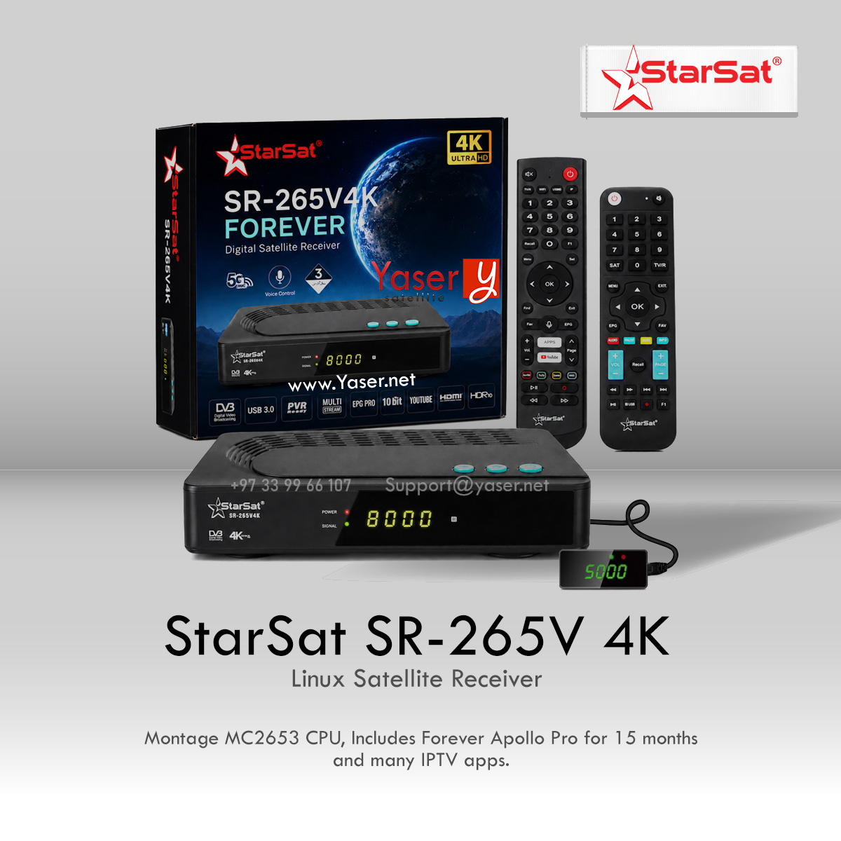 StarSat SR - 265V4K 4K UHD Satellite Receiver